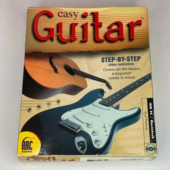 Easy Guitar Acoustic and Electric Arc Media 1999 Boxed for Windows 95 98 Mac OS - Picture 1 of 6